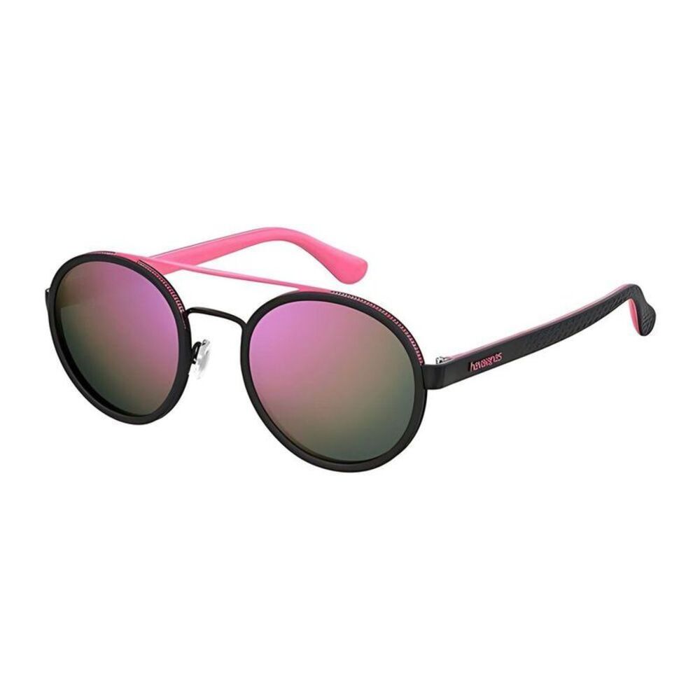HAVAIANAS Metal Frame Sunglasses with Dark Lenses Unisex Black